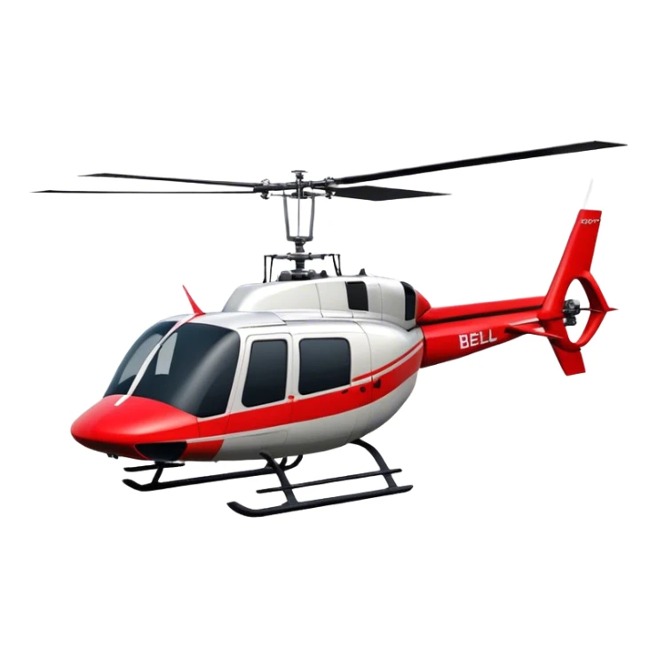 Bell 206 - Bell Helicopter (Model Year: 2021) (Iconic colour: Red) sticker
