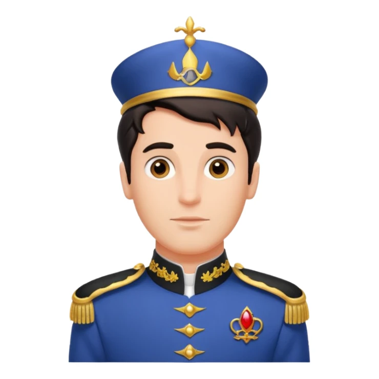old adult prince eric with prince uniform sticker