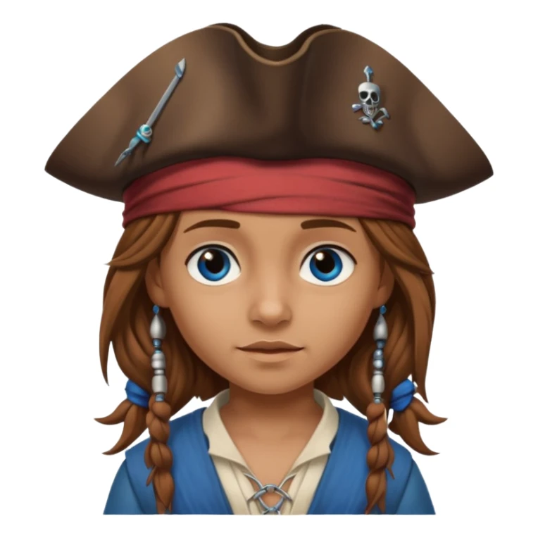 Five year old girl, light brown hair, blue eyes. Dressed as Jack Sparrow sticker