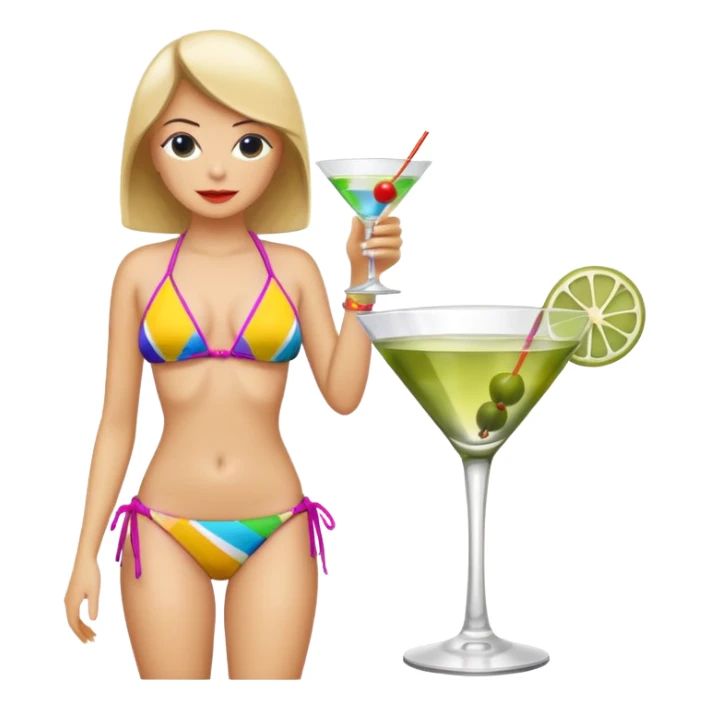 bikini martini sticker