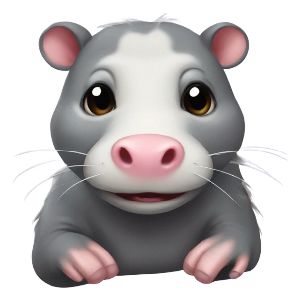 Opossum and a hippo sticker