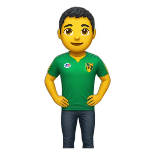 someone wearing the shirt of the Stade Rochelais sticker