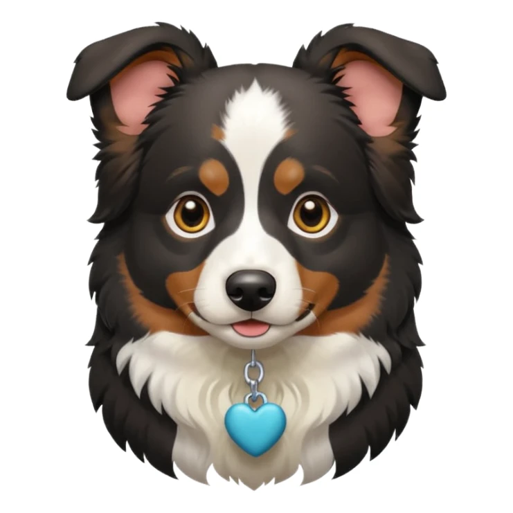 Black tricolor toy Australian shepherd dog sticker