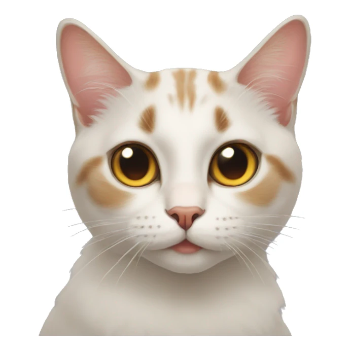 Cat painting with heart eyes sticker