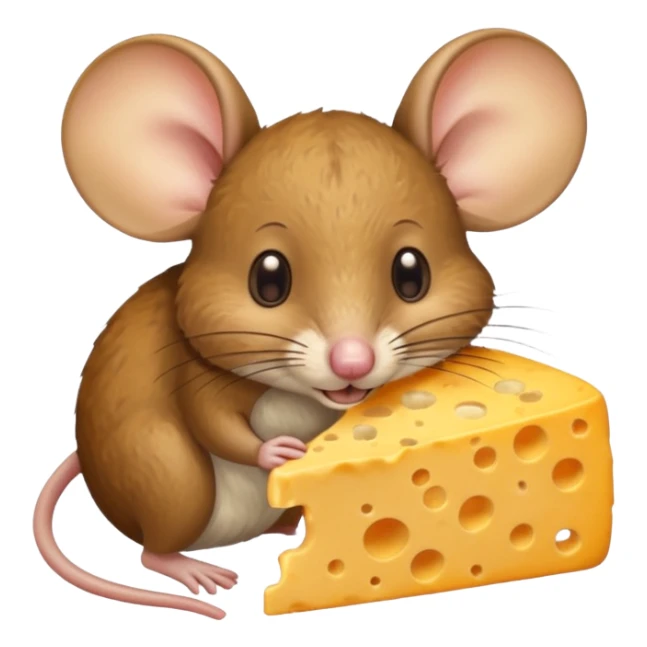 un topo che mangia il formaggio sticker