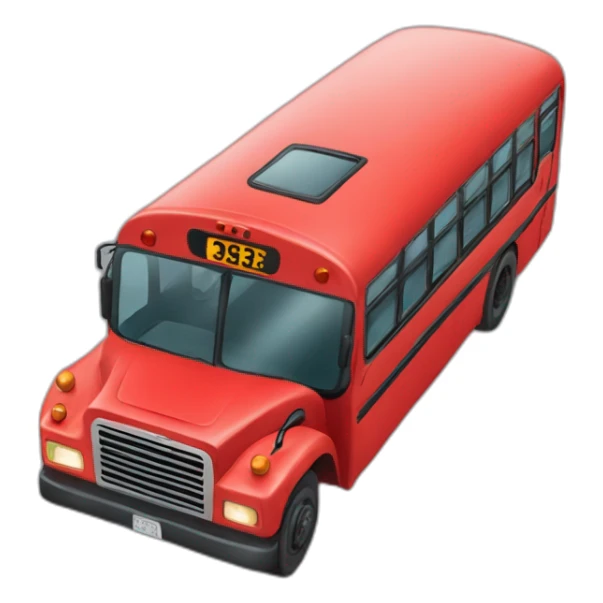 Un bus rouge avec quelqu’un dedans sticker