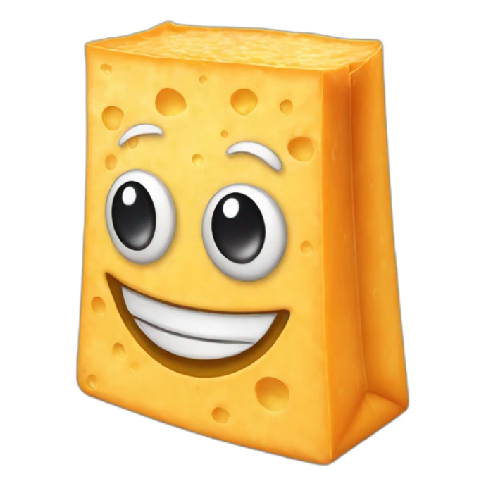 a bag of cheddar cheese sticker