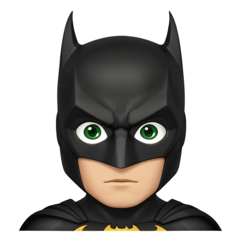 Batman con traje del caballero oscuro pero con ojos verdes  sticker