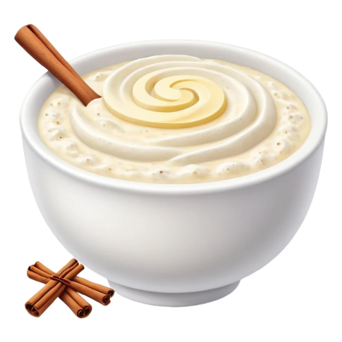 sour cream porridge with butter, sugar cinnamon sticker