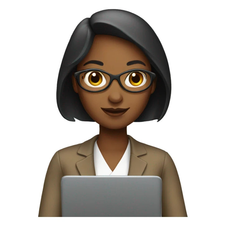 Working woman with an ipad sticker