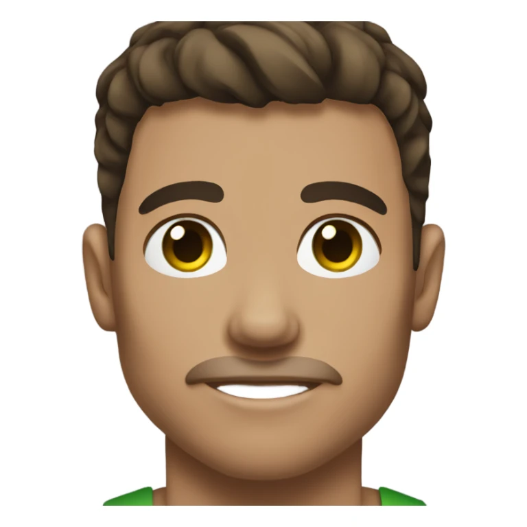 Muscular man green eye dark brown hair light skin sticker