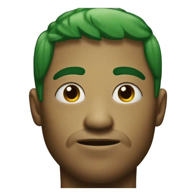 short green hair man with scar on left eye sticker