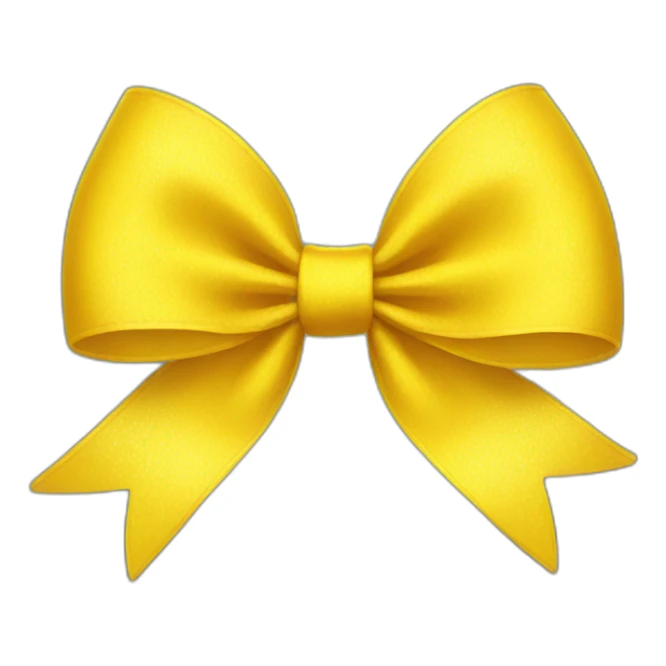 bright yellow bow sticker