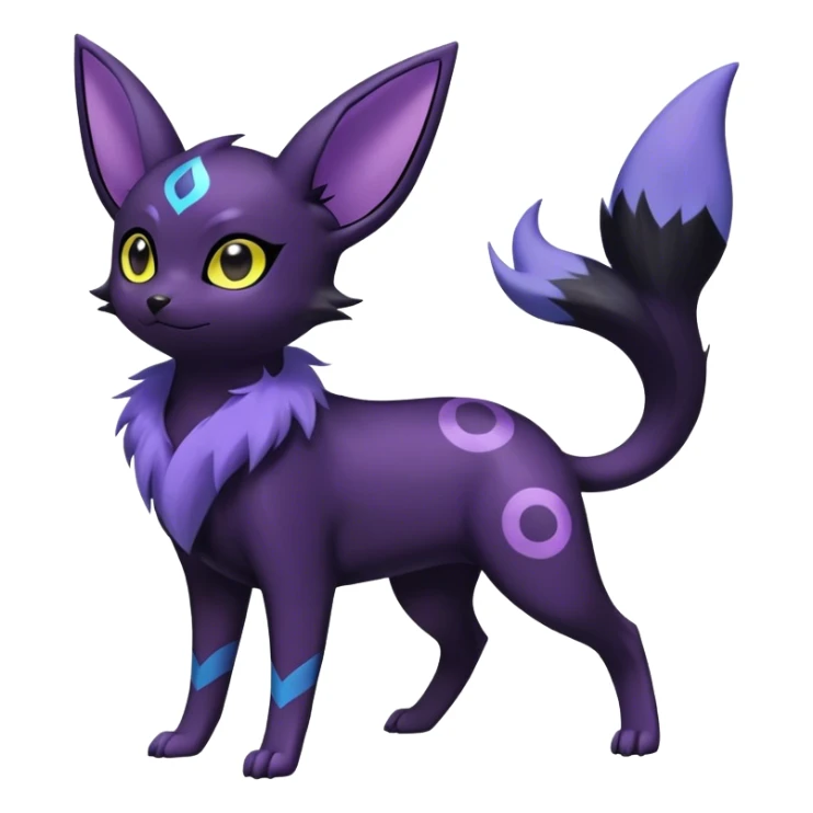 Noibat-Umbreon-Espeon-hybrid, full body, special markings sticker