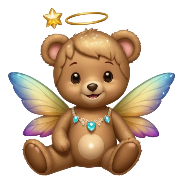 Teddy and fairy as a couple sticker