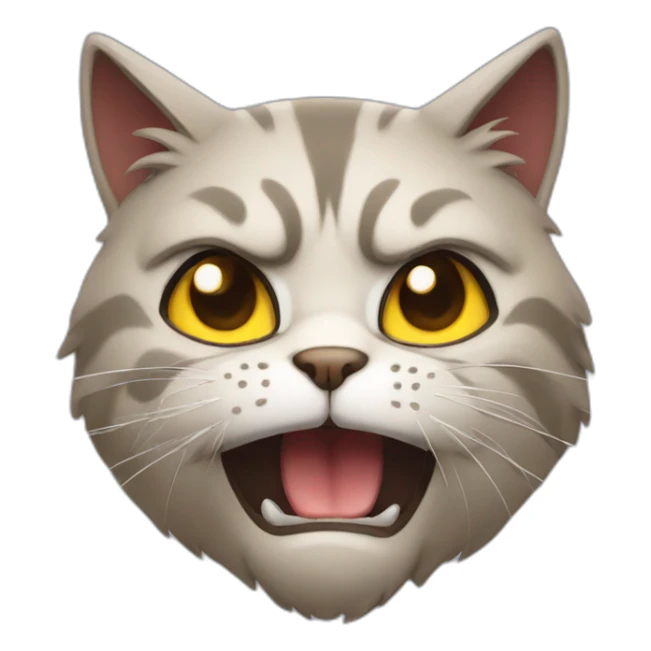 angry cat sticker