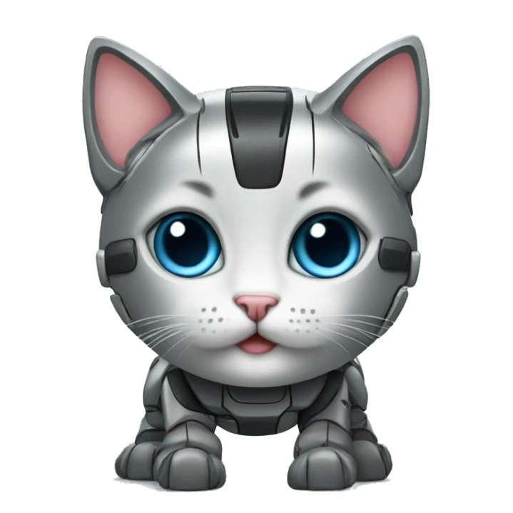 Robot kitten sticker