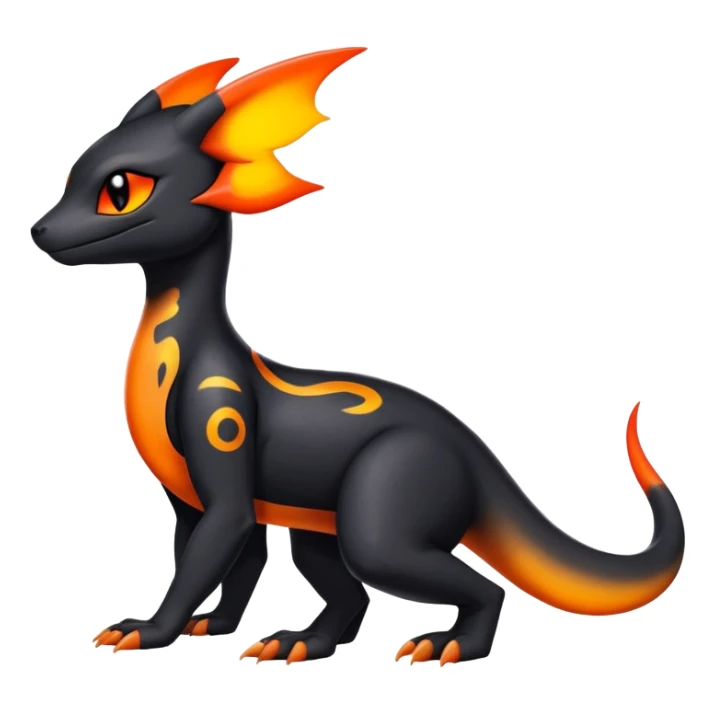 Salandit-Umbreon-Charmeleon-Fakémon-hybrid-creature (full body)  sticker