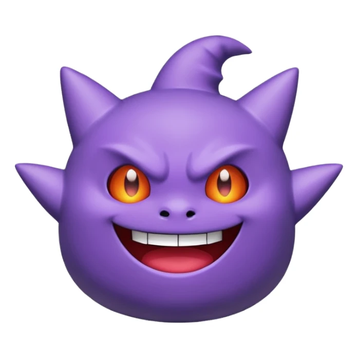 I want an Gengar (Pokemon) that looks cute. sticker