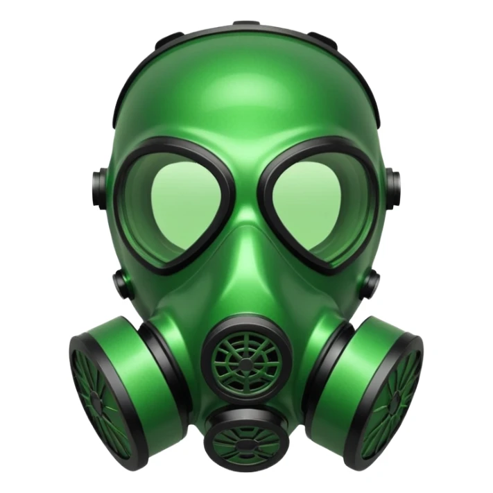 glitter green viper valorant gas mask sticker