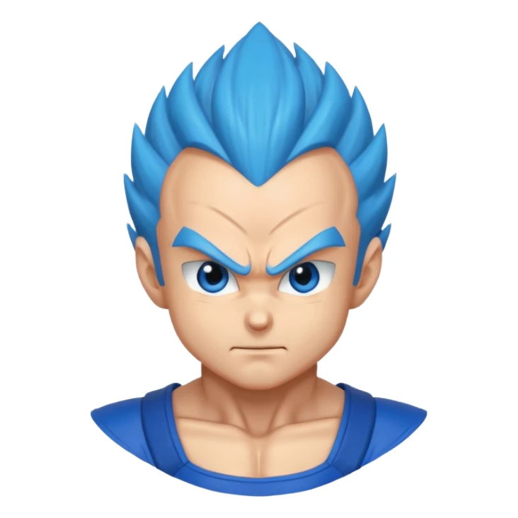 Vegeta super sayan azul con los ojos de enamorado sticker