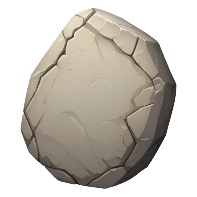 generate realistic detailed big stone on sand sticker