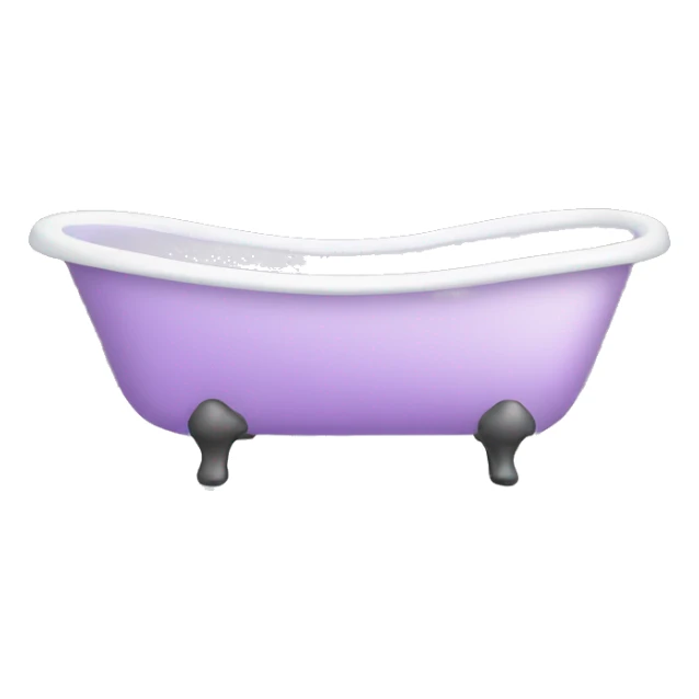 Bathtub with light purple water sticker