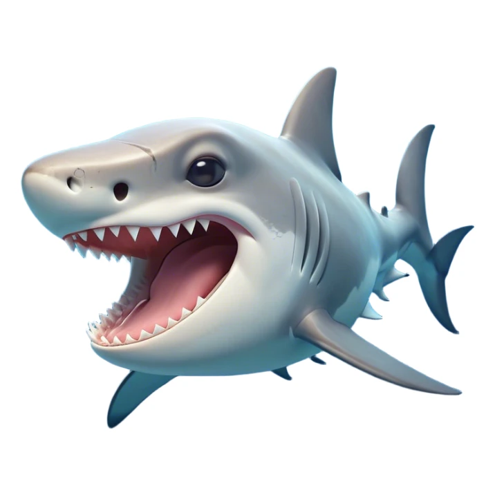 Cinematic Cute Yawning Hammerhead Shark Portrait Emoji, Head tilted slightly with a dramatic, wide-open yawn, showcasing its unique hammer-shaped head with relaxed, drooping fins and sleepy, half-closed eyes, Simplified yet irresistibly adorable features, highly detailed, glowing with a soft, cozy oceanic glow, high shine, relaxed yet expressive, stylized with a hint of whimsical aquatic ease, soft glowing outline, capturing the essence of a drowsy yet affectionate hammerhead that appears ready to stretch and yawn its way out of the screen! sticker