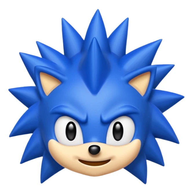 Sonic emoji well made like the original one without any mistakes sticker