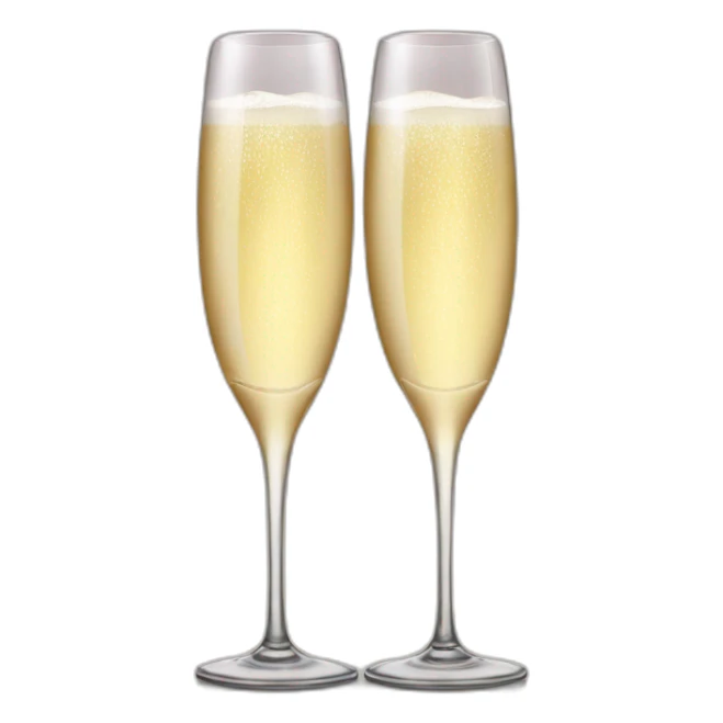 two glasses of champagne christmas sticker