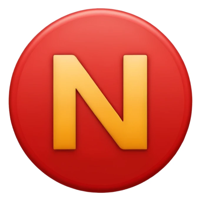 Ⓜ️ exactly like this only letter N but in red circle  sticker