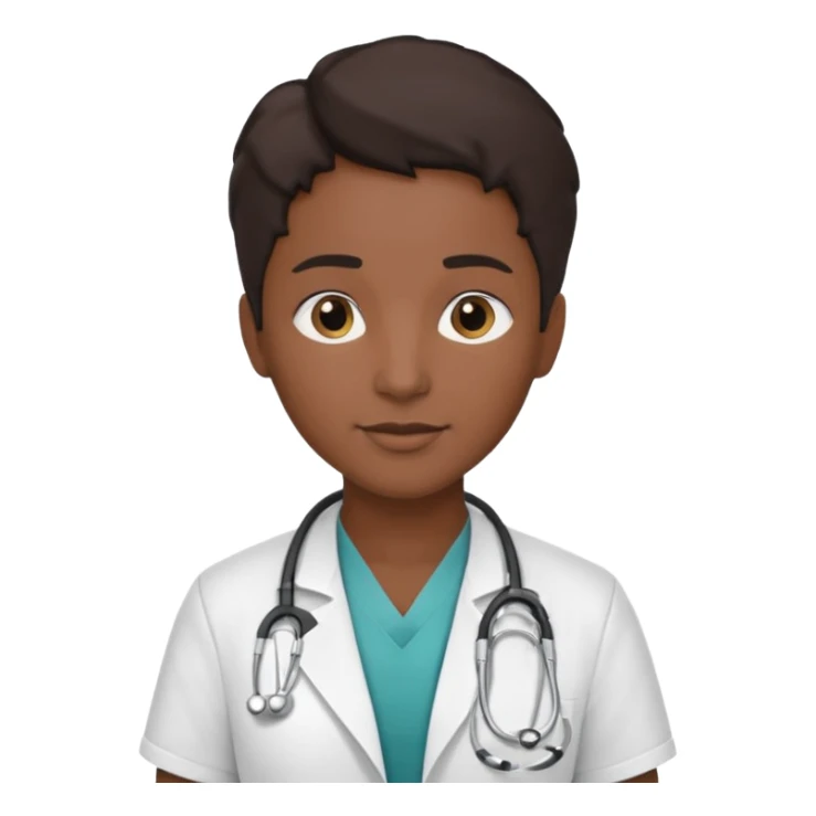 androgynous physician no stethoscope and darker skin sticker