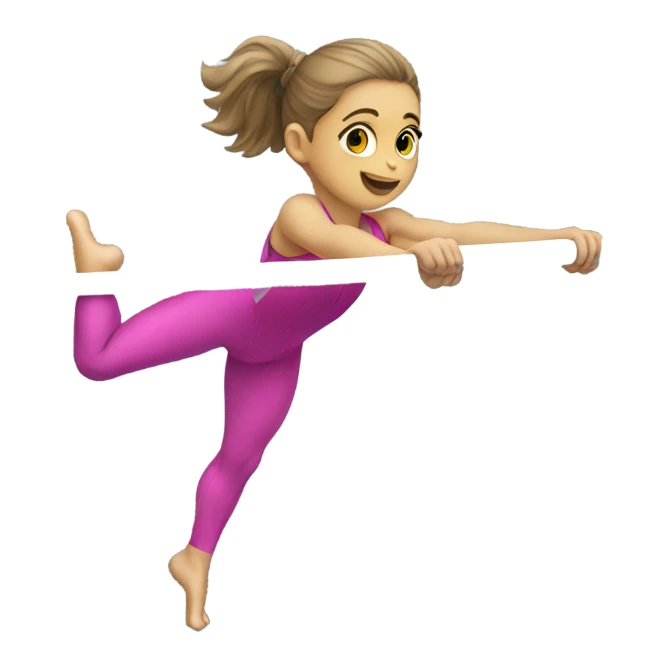 Gymnastics girl on a bar sticker