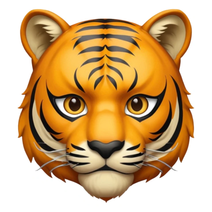 realistic male portrait close-up tiger sticker