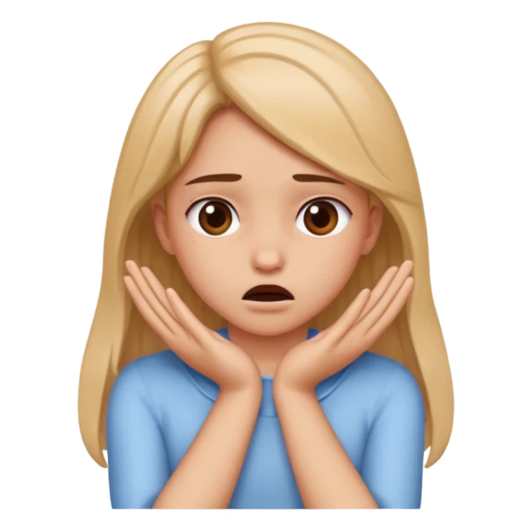 girl pretending to choker herself with hands sticker