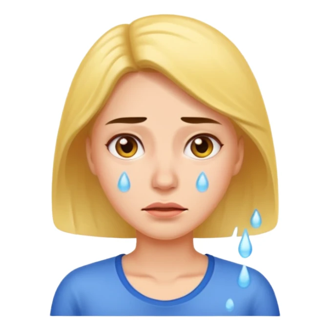 woman feeling very hot, sweating sticker