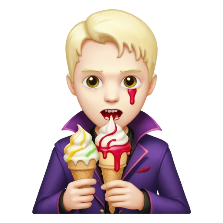 vampire with ice cream sticker