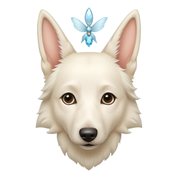 White belgian Shepard Look a fairy sticker