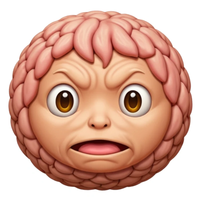 Hairy ball of flesh sticker