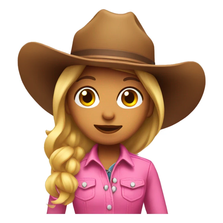 Cowgirl with pink hat  sticker