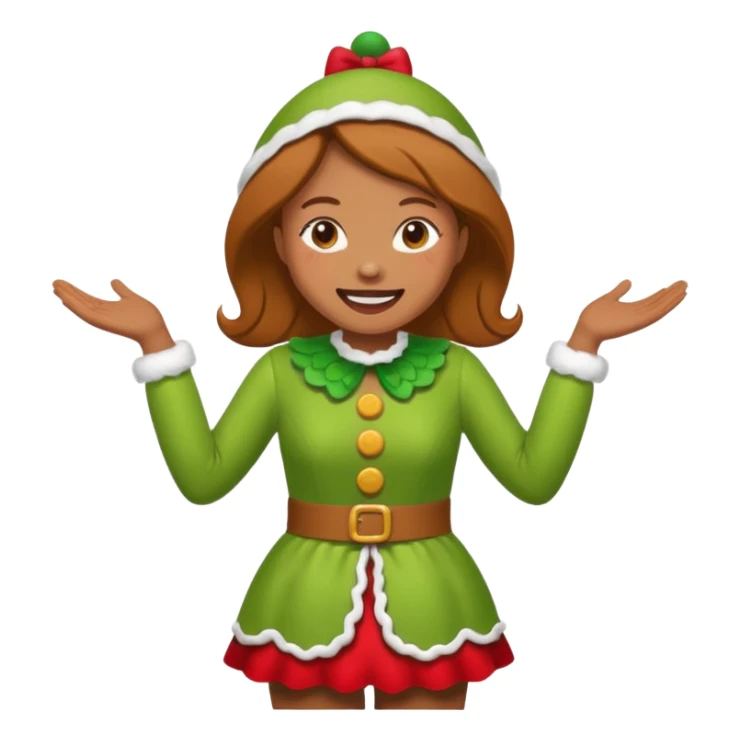 shrug woman gingerbread sticker