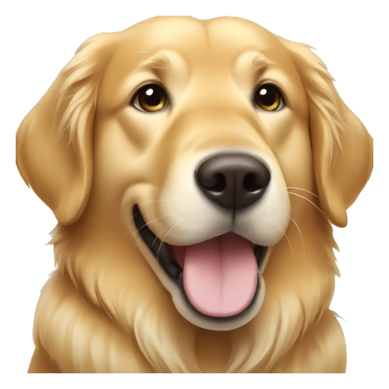 Golden retriever with log in its mouth sticker