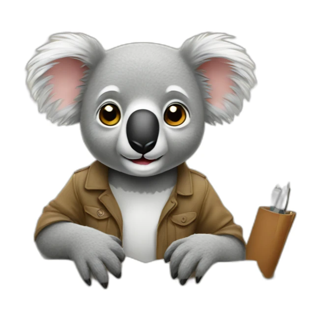 post writer koala sticker