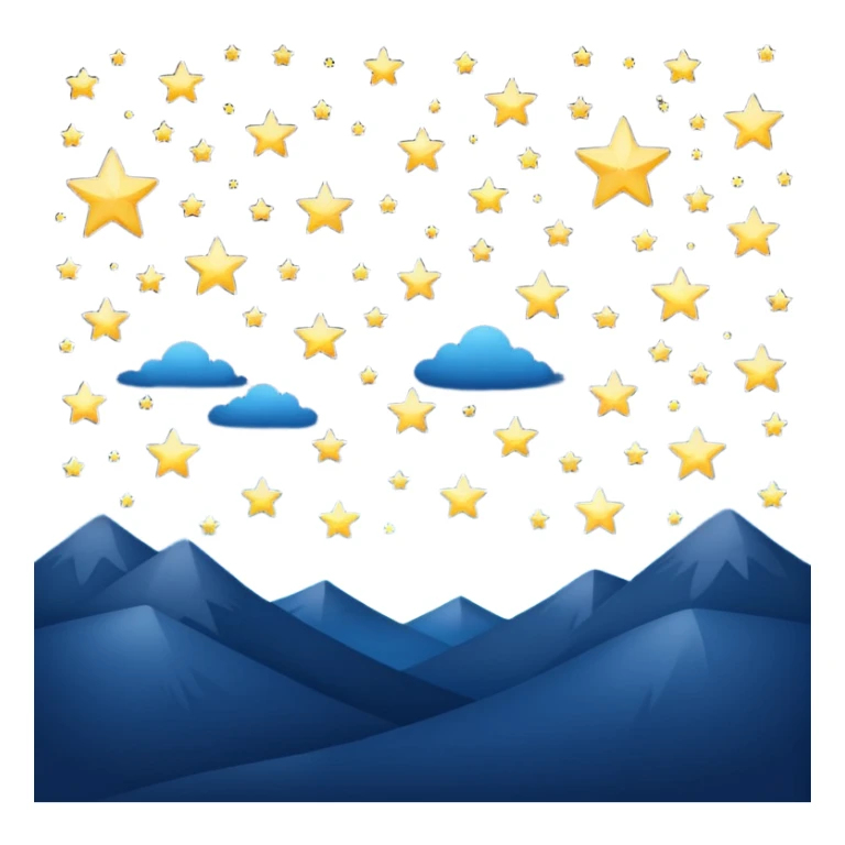 Clear night sky with twinkling stars sticker