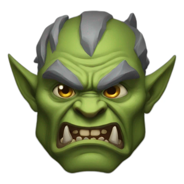 Orc(world of warcraft) zugzug face (derp) sticker