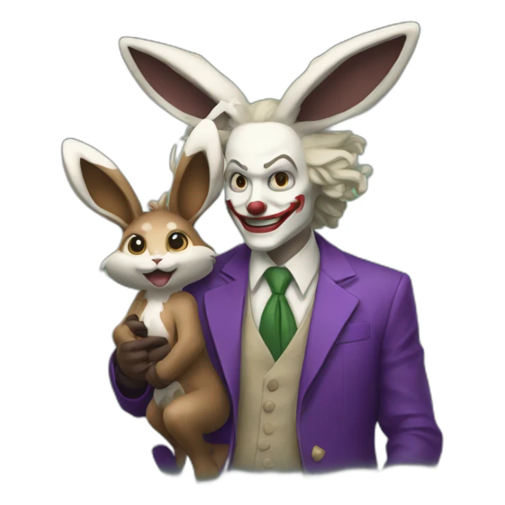 Joker with his caught lopunny sticker