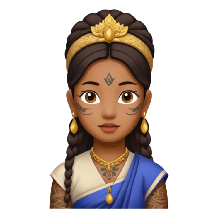 thailand ancient GIRL with tatooed sticker