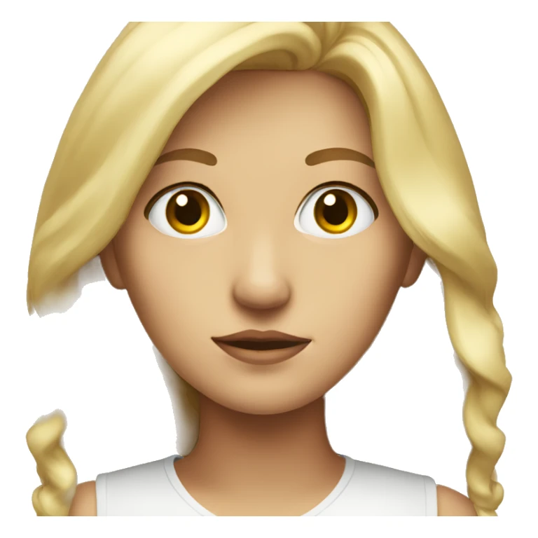 Blonde woman with inquisitive look sticker