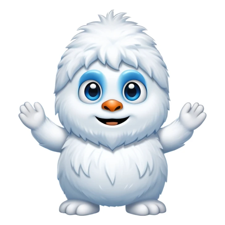 friendly yeti snowman in snowy mountains sticker