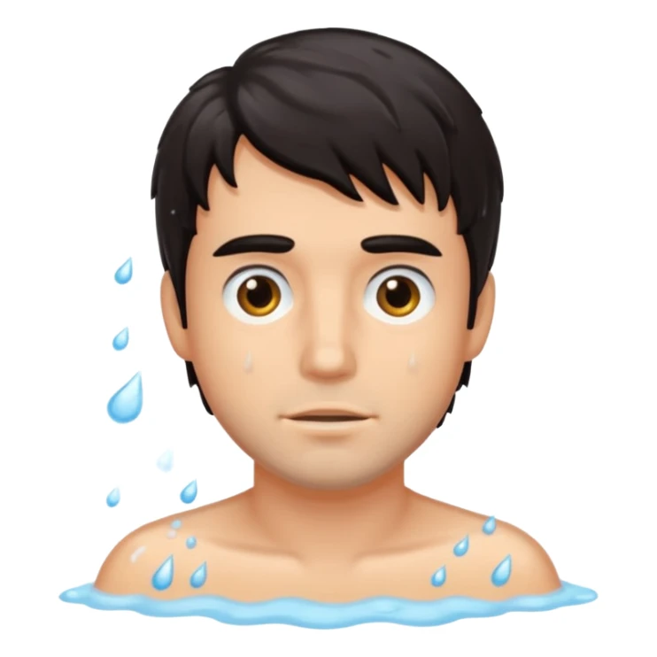 hair washing men  sticker